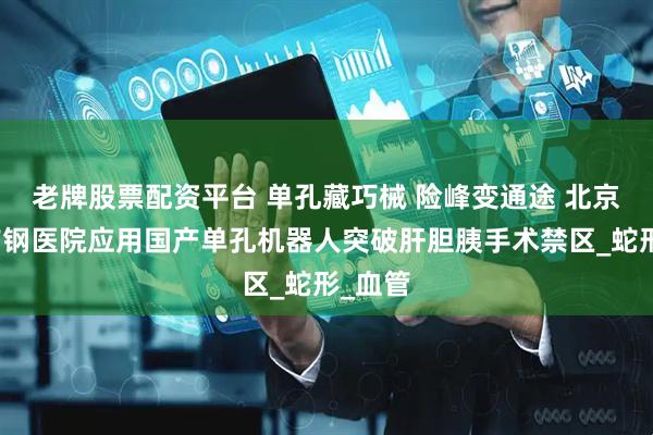 老牌股票配资平台 单孔藏巧械 险峰变通途 北京大学首钢医院应用国产单孔机器人突破肝胆胰手术禁区_蛇形_血管